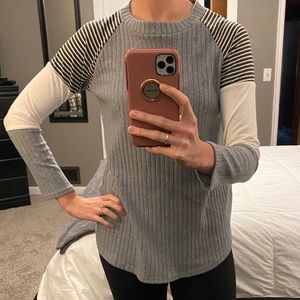NWT Sage Gold Glitter Long Sleeve Top